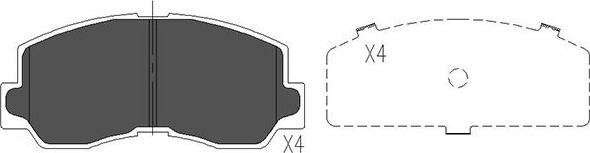 Kavo Parts KBP-5532 - Гальмівні колодки, дискові гальма avtolavka.club