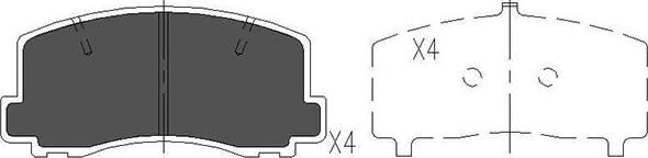 Kavo Parts KBP-5522 - Гальмівні колодки, дискові гальма avtolavka.club