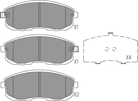 Kavo Parts KBP-6596 - Гальмівні колодки, дискові гальма avtolavka.club