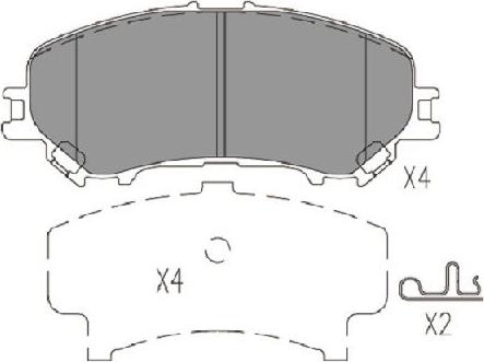 Kavo Parts KBP-6614 - Гальмівні колодки, дискові гальма avtolavka.club