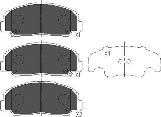 Kavo Parts KBP-1505 - Гальмівні колодки, дискові гальма avtolavka.club