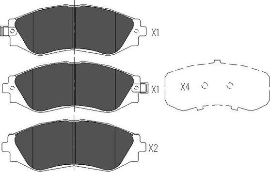 Kavo Parts KBP-1001 - Гальмівні колодки, дискові гальма avtolavka.club