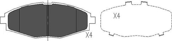 Kavo Parts KBP-1002 - Гальмівні колодки, дискові гальма avtolavka.club