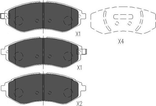 Kavo Parts KBP-1019 - Гальмівні колодки, дискові гальма avtolavka.club