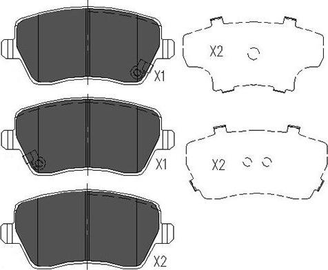 Kavo Parts KBP-8522 - Гальмівні колодки, дискові гальма avtolavka.club