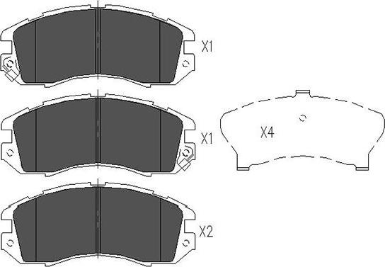 Kavo Parts KBP-8010 - Гальмівні колодки, дискові гальма avtolavka.club