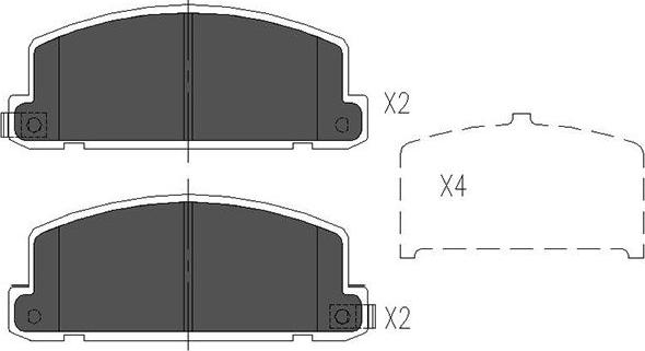 Kavo Parts KBP-3506 - Гальмівні колодки, дискові гальма avtolavka.club