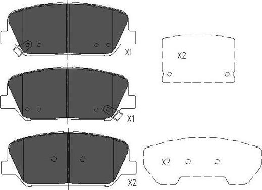 Kavo Parts KBP-3042 - Гальмівні колодки, дискові гальма avtolavka.club