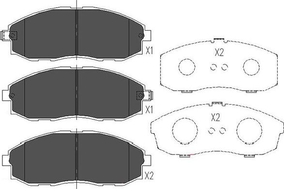 Kavo Parts KBP-3003 - Гальмівні колодки, дискові гальма avtolavka.club