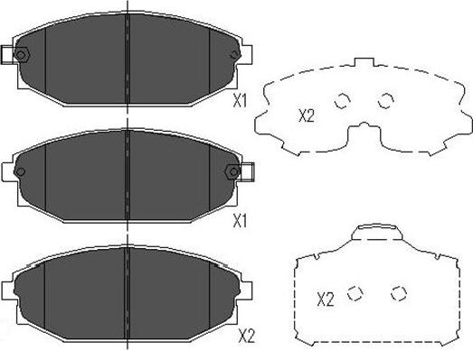 Kavo Parts KBP-3014 - Гальмівні колодки, дискові гальма avtolavka.club