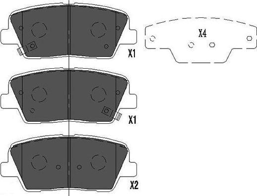 Kavo Parts KBP-3034 - Гальмівні колодки, дискові гальма avtolavka.club