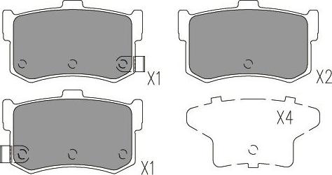 Kavo Parts KBP-3037 - Гальмівні колодки, дискові гальма avtolavka.club