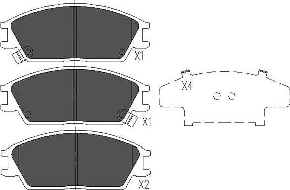 Kavo Parts KBP-3028 - Гальмівні колодки, дискові гальма avtolavka.club