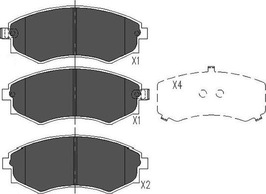 Kavo Parts KBP-3027 - Гальмівні колодки, дискові гальма avtolavka.club