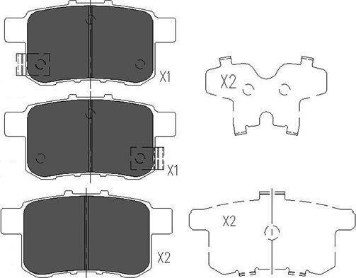 Kavo Parts KBP-2044 - Гальмівні колодки, дискові гальма avtolavka.club