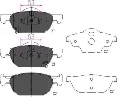 Kavo Parts KBP-2043 - Гальмівні колодки, дискові гальма avtolavka.club