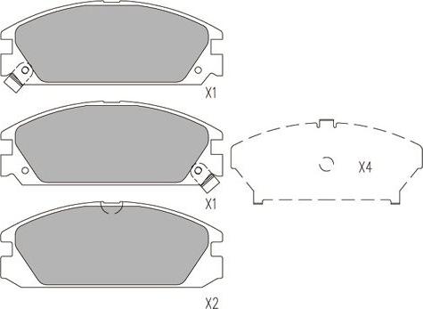 Kavo Parts KBP-2055 - Гальмівні колодки, дискові гальма avtolavka.club