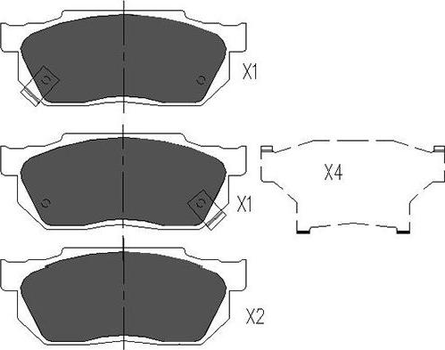 Kavo Parts KBP-2001 - Гальмівні колодки, дискові гальма avtolavka.club