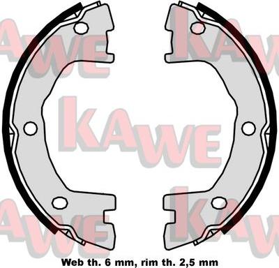 Kawe 09250 - Комплект гальм, ручник, парковка avtolavka.club