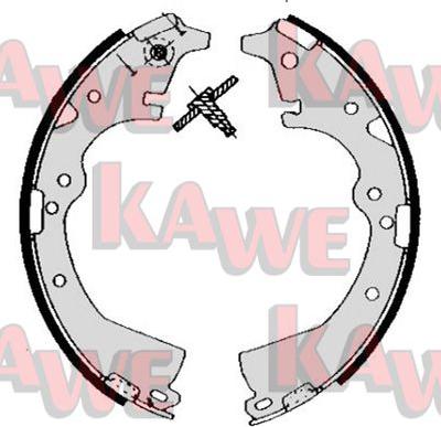 Kawe 05290 - Комплект гальм, барабанний механізм avtolavka.club