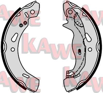 Kawe 01004 - Комплект гальм, барабанний механізм avtolavka.club