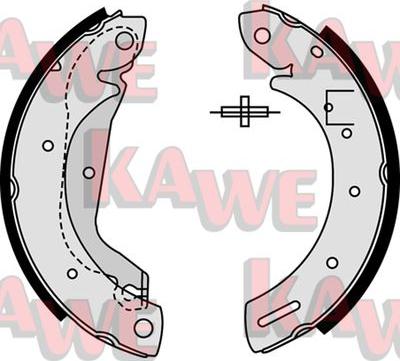 Kawe 08500 - Комплект гальм, барабанний механізм avtolavka.club