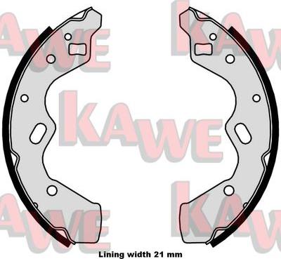 Kawe 08050 - Комплект гальм, барабанний механізм avtolavka.club