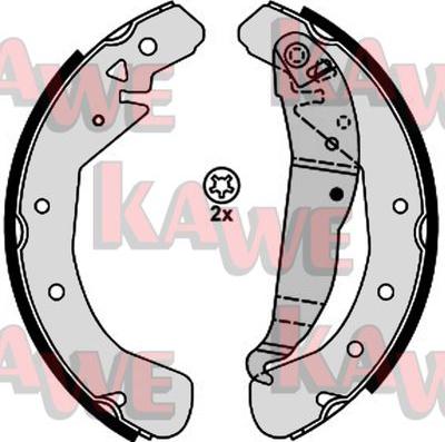 Kawe 08210 - Комплект гальм, барабанний механізм avtolavka.club