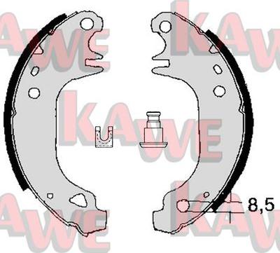 Kawe 03110 - Комплект гальм, барабанний механізм avtolavka.club