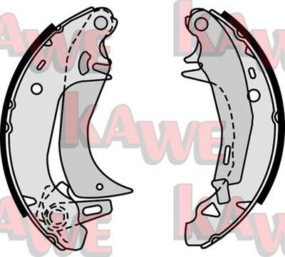 Kawe 07580 - Комплект гальм, барабанний механізм avtolavka.club