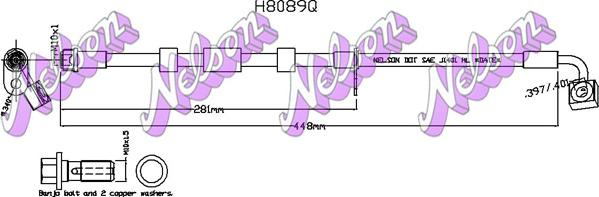 Kawe H8089Q - Гальмівний шланг avtolavka.club