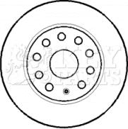 Key Parts KBD4384 - Гальмівний диск avtolavka.club