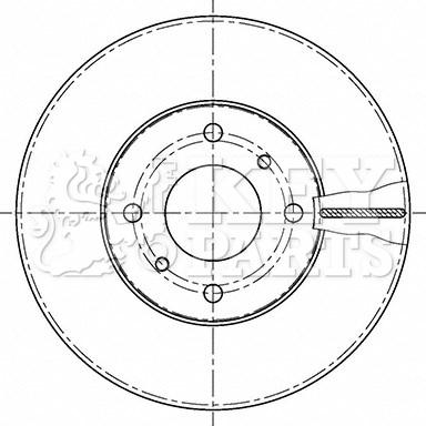 Key Parts KBD4232 - Гальмівний диск avtolavka.club