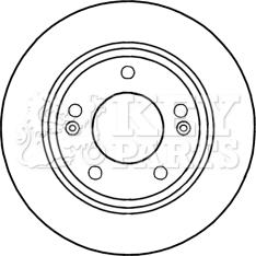 Key Parts KBD5257 - Гальмівний диск avtolavka.club