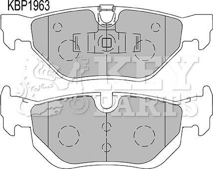 Key Parts KBP1963 - Гальмівні колодки, дискові гальма avtolavka.club