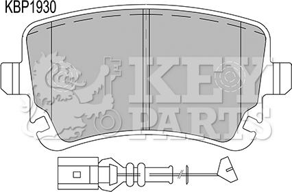 Key Parts KBP1930 - Гальмівні колодки, дискові гальма avtolavka.club