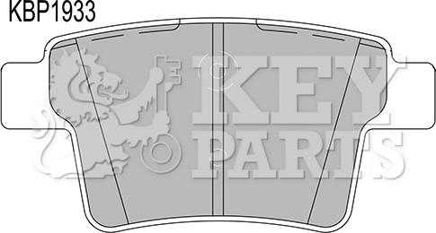 Key Parts KBP1933 - Гальмівні колодки, дискові гальма avtolavka.club