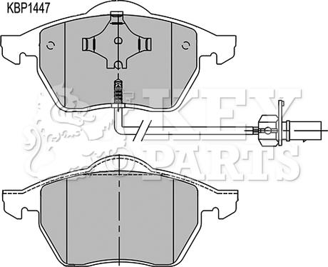 Key Parts KBP1447 - Гальмівні колодки, дискові гальма avtolavka.club