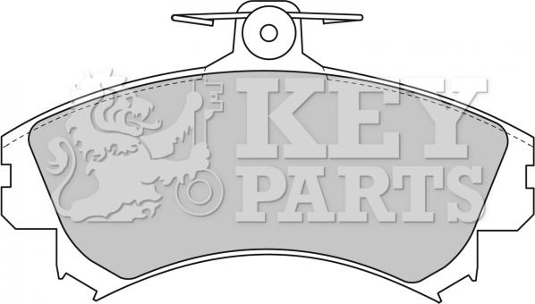 Key Parts KBP1458 - Гальмівні колодки, дискові гальма avtolavka.club