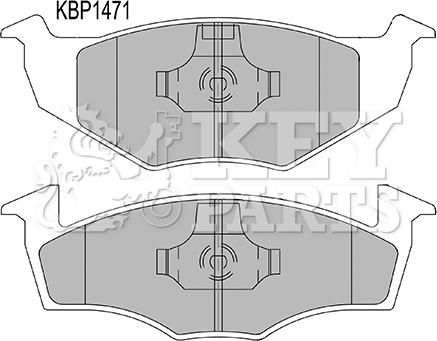 Key Parts KBP1471 - Гальмівні колодки, дискові гальма avtolavka.club