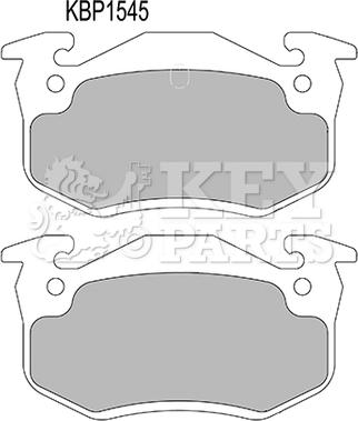 Key Parts KBP1545 - Гальмівні колодки, дискові гальма avtolavka.club