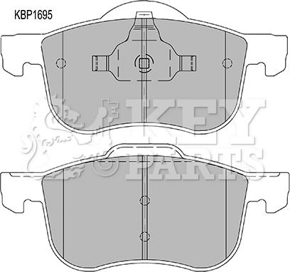 Key Parts KBP1695 - Гальмівні колодки, дискові гальма avtolavka.club