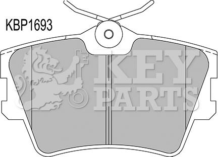 Key Parts KBP1693 - Гальмівні колодки, дискові гальма avtolavka.club