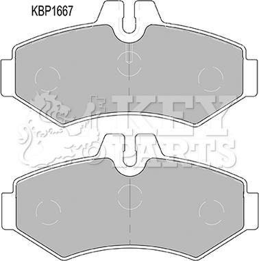 Key Parts KBP1667 - Гальмівні колодки, дискові гальма avtolavka.club