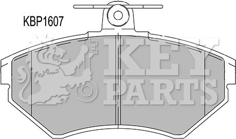 Key Parts KBP1607 - Гальмівні колодки, дискові гальма avtolavka.club