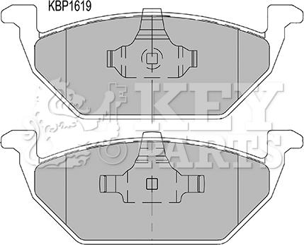 Key Parts KBP1619 - Гальмівні колодки, дискові гальма avtolavka.club