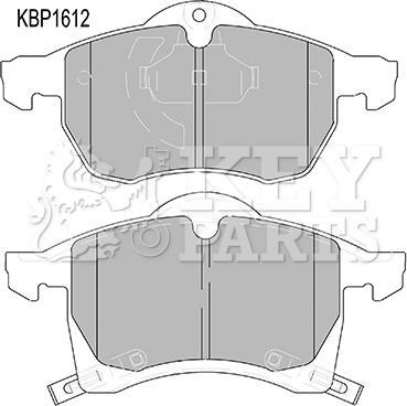 Key Parts KBP1612 - Гальмівні колодки, дискові гальма avtolavka.club