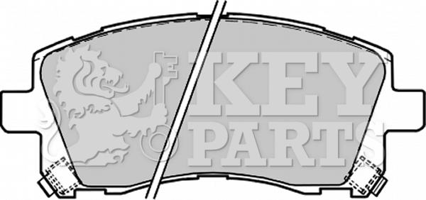 Key Parts KBP1680 - Гальмівні колодки, дискові гальма avtolavka.club