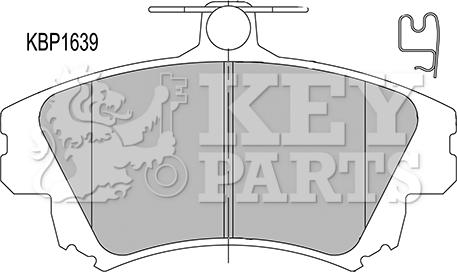 Key Parts KBP1639 - Гальмівні колодки, дискові гальма avtolavka.club