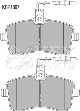 Key Parts KBP1897 - Гальмівні колодки, дискові гальма avtolavka.club